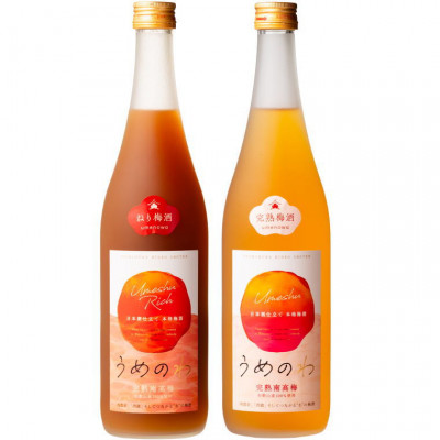 【紀州完熟南高梅使用】濃厚「ねり梅酒」と芳醇「完熟梅酒」各720mlの飲み比べ(九度山町)【1113067】