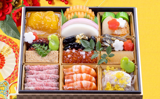 【予約受付】花巻温泉 佳松園の生おせち『寿』 一段重 19品目 冷蔵 おせち料理 2025年 迎春 【1298】