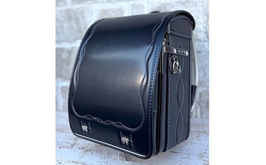 創業1955年 林カバン店オリジナルキューブランドセル   カシス/ラベンダーステッチ (女の子)【1201359】