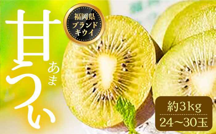 
                  【先行予約】【福岡限定ブランド キウイ】「甘うぃ(あまうぃ)」約3kg箱(24-30玉) 【2025年10月以降順次発送】《豊前市》【南国フルーツ株式会社】キウイ 果物 フルーツ＜離島配送不可＞ [VBY005]
                