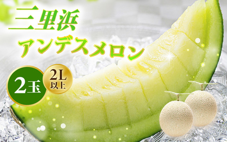 【先行予約】【数量限定】三里浜アンデスメロン 2L以上 × 2玉 【2026年6月下旬より順次発送】 [A-16516]