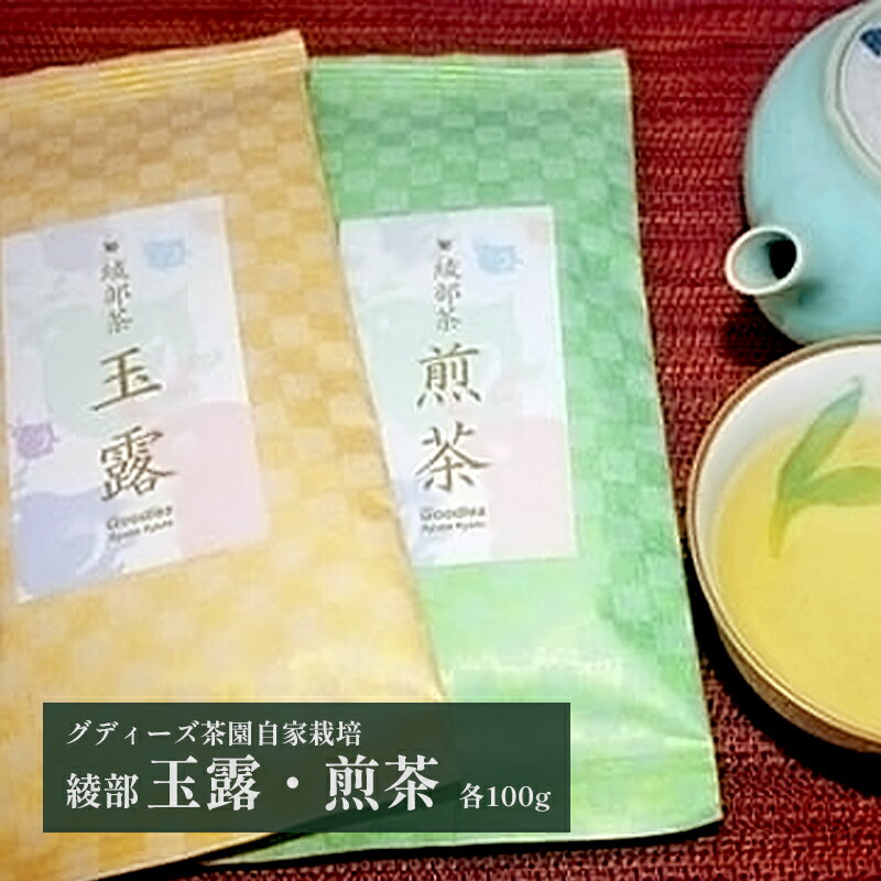 【ふるさと納税】綾部玉露・煎茶のセット 各100g 【 国産 日本茶 セット お茶セット お茶 綾部茶 玉露 煎茶 お土産 ギフト 贈り物 プレゼント 詰め合わせ セット 農家直送 京都 綾部 】