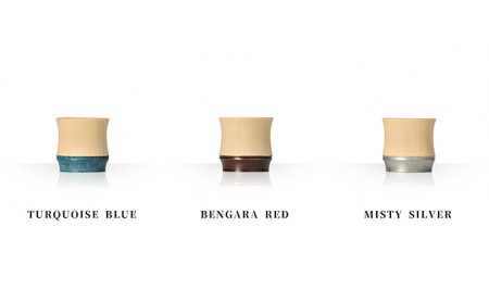 Guinomi Sake Cup　BAMBOO KISEN（SHORT series） BENGARA RED