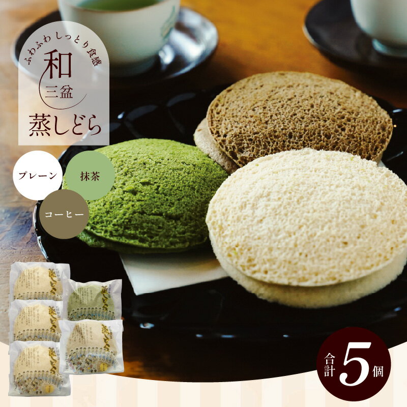 【ふるさと納税】優秀和菓子職 愛知県優秀技能者表彰受賞 どら焼き 蒸しどら 3種 5個入 和三盆 プレーン 抹茶 コーヒー 粒あん こしあん 餡 ふわふわ しっとり食感 ものづくりマイスター 和菓子 おやつ スイーツ お取り寄せ お取り寄せスイーツ 愛知県 碧南市 送料無料