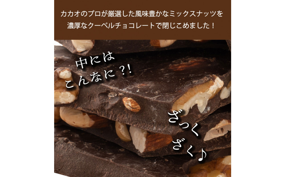 【訳あり】割れチョコ ミックスナッツ 1.44kg(180g×8袋)クーベルチュール使用