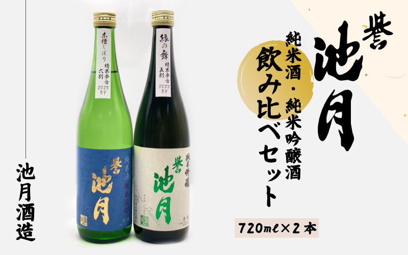 
純米酒・純米吟醸酒飲み比べセット 池月酒造
