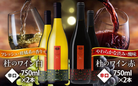 杜のワイン白2本／赤2本セット  ワイン ワイン ワイン ワイン 奥出雲葡萄園 [AICS062]