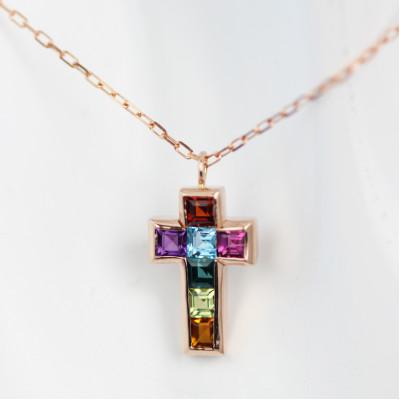 ふるさと納税 山梨県 K10PG アミュレット クロス ペンダント(1点) |  | 01