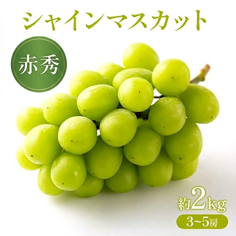 【ふるさと納税】ぶどう 2027年 先行受付 シャインマスカット（赤秀） 約2kg (3～5房) フルーツ 果物 岡山 赤磐市　お届け：2027年8月16日～2027年10月15日