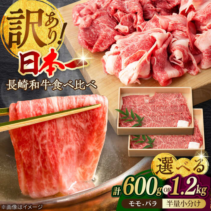 【ふるさと納税】【訳あり】切り落とし 赤身 モモ バラ 600g 長崎和牛 A4〜A5ランク ワケあり 小間切れ【野中精肉店】 [VF05] 牛肉 和牛 わけあり カレー 焼き肉