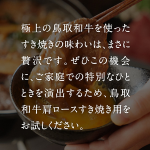 鳥取和牛 肩ロース すき焼き・しゃぶしゃぶ 600g (300g×2) HN47【やまのおかげ屋】 和牛 肉 鳥取 日南町