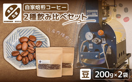 [豆のまま]自家焙煎コーヒー　200g×2種飲み比べセット 【kt091-002-1】