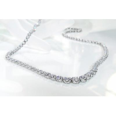 ふるさと納税 昭和町 pt900 豪華【10.0ct】全周 ダイヤモンド テニスネックレス |  | 01