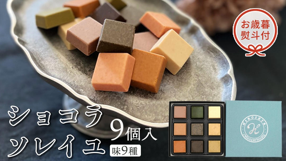 
【 お歳暮 熨斗付 】 ショコラソレイユ 9種 チョコレート チョコ スイーツ デザート 高級 ギフト 贈り物 お礼 プレゼント 手土産 お菓子
