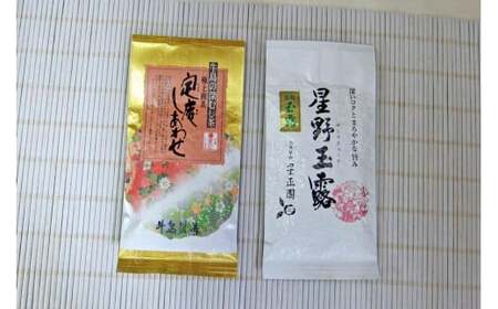 【八女茶飲みくらべ】緑茶を楽しむ特選 玉露100gと特選 煎茶100g（各1袋） 001-003