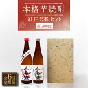 【ふるさと納税】【全6回定期便】【上五島産の芋で作る本格芋焼酎】紅白 2本 セット 各1800ml×1本【五島灘酒造】 [RAW019]