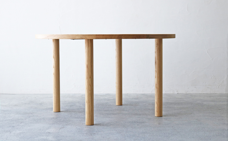 ダイニングテーブル 丸 木製 クリ材 直径120×高さ70cm 二人用 おしゃれ 天然木 秋山木工 秋山木工株式会社 国産 静岡県 藤枝市