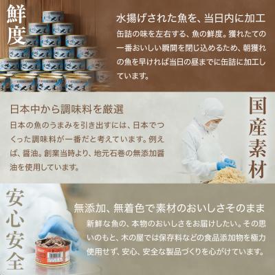 ふるさと納税 石巻市 イワシ 缶詰 いわし缶詰 木の屋 食べ比べ セット (水煮・醤油) 8缶 石巻 常温 缶つま 非常食 |  | 02