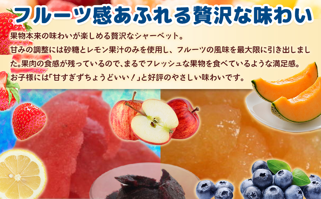 北海道 豊浦町 シャーベット 4種 味くらべ 各3本ずつ（ ブルーベリー、いちご、メロン、りんご ） TYUN018