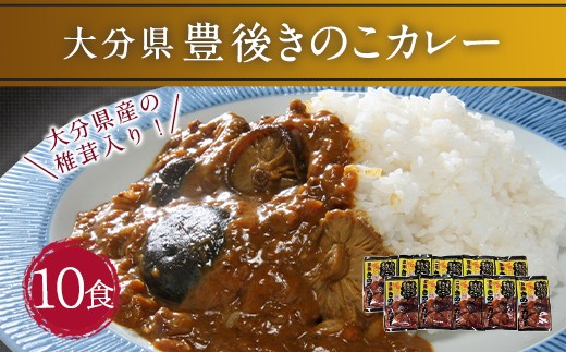 
022-331 豊後 きのこ カレー 180g×10食 椎茸
