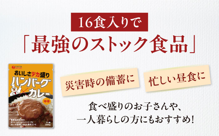 ハンバーグカレーセット 16食入り 愛媛県大洲市/トリゼンフーズ株式会社 カレーレトルト カレー ハンバーグ 総菜 [AGDT030]