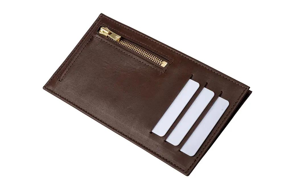 豊岡財布 フラグメントケース カード財布 コーヒー WLG2101 / 財布 ウォレット カードケース カード入れ スリム メンズ レディース 革 牛革 革小物 サステナブル シンプル デザイン 無地