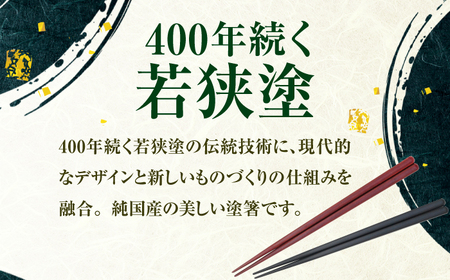 OEDO -SOLID- Red 福井の森から生まれたお箸（食洗機対応 若狭塗箸 1膳）/ 国産 木製 箸 サステナブル 小浜市 / スタイル・オブ・ジャパン[BFCX056]