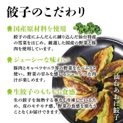 ふるさと納税 宮城県 【新仙台名物】雪菜を練り込んだヘルシーな『仙台あおば餃子』40個セット(20個×2袋・バラ入り) |  | 03