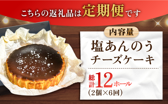 【全6回定期便】【ヒルナンデスで紹介されました！】五島列島 チーズケーキ 塩あんのう 2個【虎屋】 [RBA021]