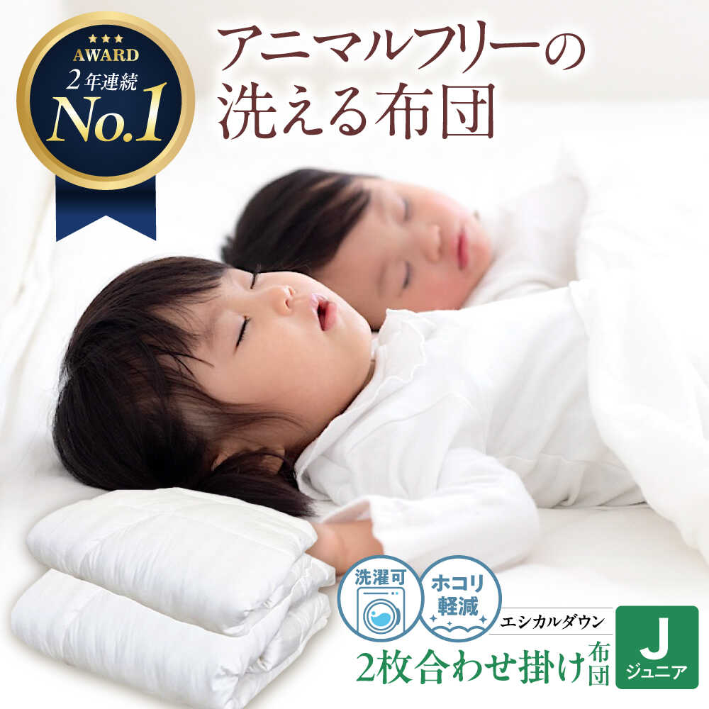 【ふるさと納税】洗える 人工羽毛布団 2枚合わせ掛け布団 〈ジュニア〉人工羽毛 エントリーモデル 広島県福山市/イシケン株式会社 羽毛 布団 昼寝 ふとん 掛布団 かけ布団 敷き布団 ベビー用品 こども 子ども 子供 子供用 赤ちゃん用品 国産 寝具 アレルギー対策[BAAK030]