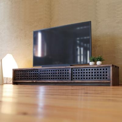 ふるさと納税 大川市 テレビボード　古都　3枚引戸　Lタイプ　焦茶色　174x45x29　大川市　
