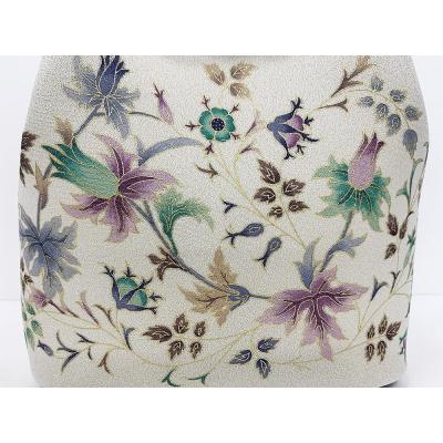 ふるさと納税 京都市 【京都丸紅】V&A京友禅巾着バッグ(オフ) |  | 03