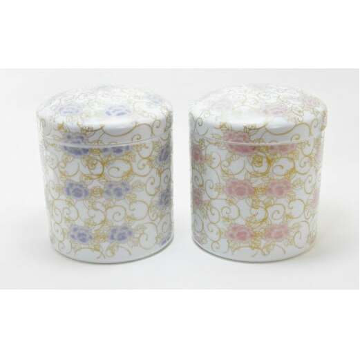 有田焼 紫苑華 5寸骨壷【幸楽窯 / YUIKA Lab】終活 牡丹 おしゃれ 高級 伝統工芸 モダン骨壷 高貴 気品 桐箱付 骨壺 A70-170_イメージ4