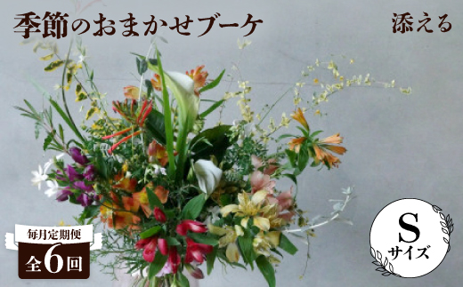 
                  ＜毎月定期便＞季節のおまかせブーケ(Sサイズ) 定期便全6回【4082421】
                