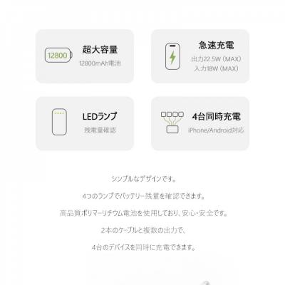 ふるさと納税 名古屋市 モバイルバッテリー 12800mAh 47.36Wh【PL保険加入済み製品・安心】 |  | 01