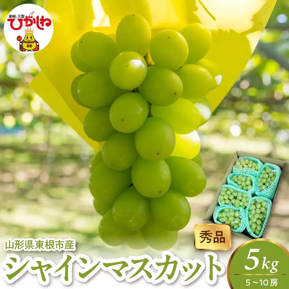 2026年産 シャインマスカット 5kg 5-10房 秀品 ぶどう