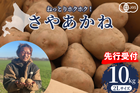 【先行予約】【2025年12月より配送】北海道十勝芽室町 さやあかね ２Lサイズ 10kg ジャガイモ 芋 いも ポテト 馬鈴薯 野菜 おかず 常温 送料無料 北海道 十勝 芽室町me049-005c-25