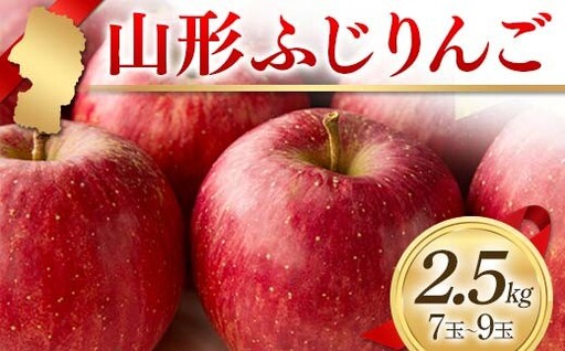 〈先行予約2026年発送〉山形ふじりんご 2.5kg 7玉～9玉 りんご リンゴ 林檎 デザート フルーツ 果物 くだもの 果実 食品 山形県 FSY-2409
