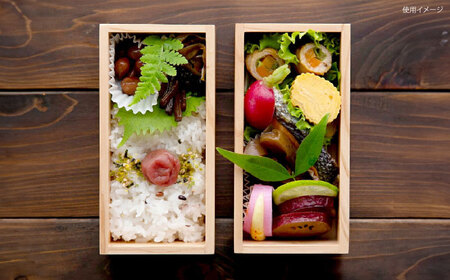 4WAY お弁当箱 2段 (made in japanマーク付) 天然木 木製 おべんとう ランチボックス 遠足 ピクニック 広川町 / 合同会社いなかず商店 [AFAL015]