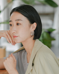 HARIO ピアス シーニック［HAA-SI-P］｜耐熱 ガラス アクセサリー ハリオ ランプワークファクトリー 職人 繊細 フォーマル カジュアル きれいめ おしゃれ 20代 30代 40代_FM7