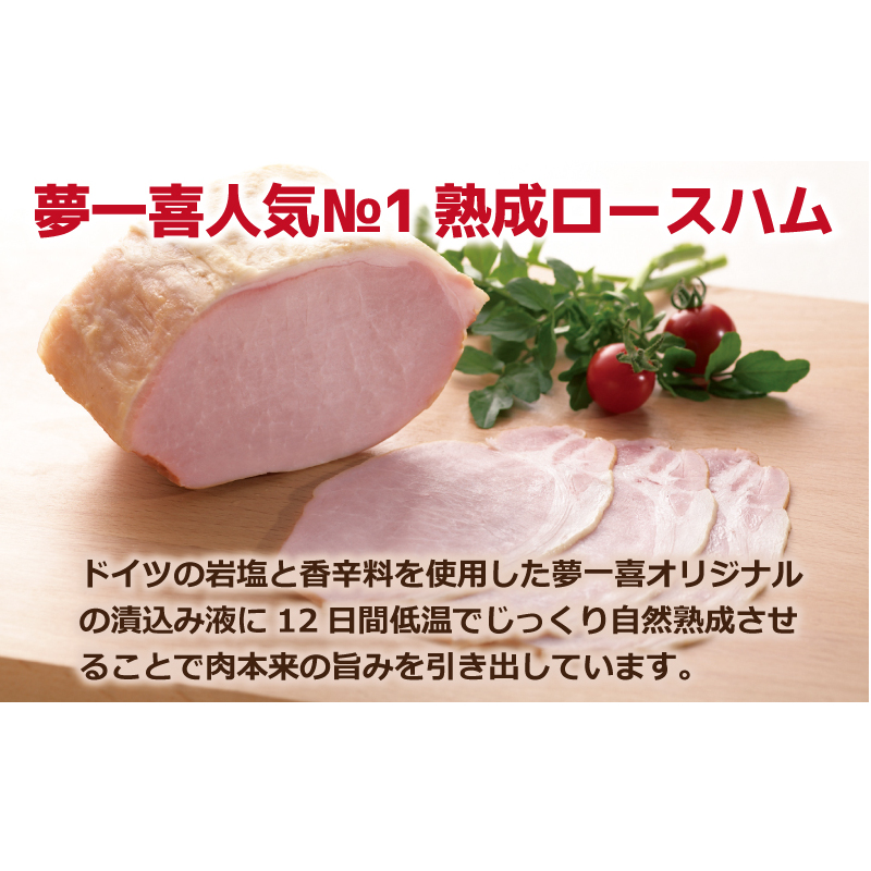 熟成ロースハムステーキ 1kg（250g×4P）【小分け 夢一喜フーズ 訳あり サイズ不揃い はむ ハム ロース 切り落とし 総菜 hamu】 G4101_イメージ2