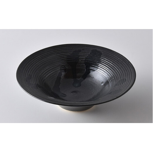 乃利陶窯 五臓六腑が喜ぶ【こくようせき】黒曜石駒筋針彫6.5寸多用鉢 A20-310_イメージ3