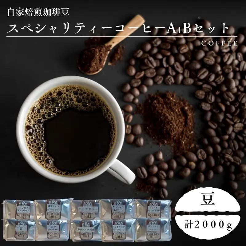 コーヒー スペシャリティーコーヒー A＋Bセット 計2000g 【豆でお届け】【gdml0023】