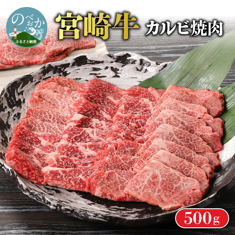 宮崎牛 カルビ焼肉500g N0140-YA5518