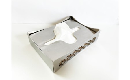 ポケットティッシュケース（組子） 雑貨 日用品 ポケットティッシュ ティッシュ ケース 卓上 デスク ステンレス
