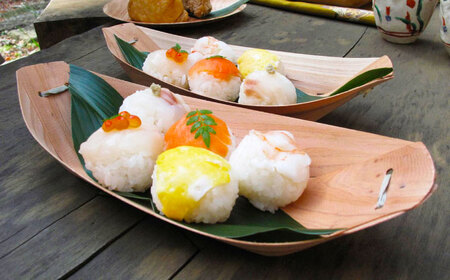 和器ふながた (ふね小×10枚)　日田市 / NPO法人游風 木製 お皿 使い切りタイプ[ARGC002]