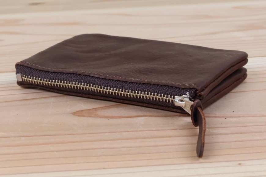 おさいふポーチ ブラウン [アトリエSASSA 富山県 朝日町 34310069]