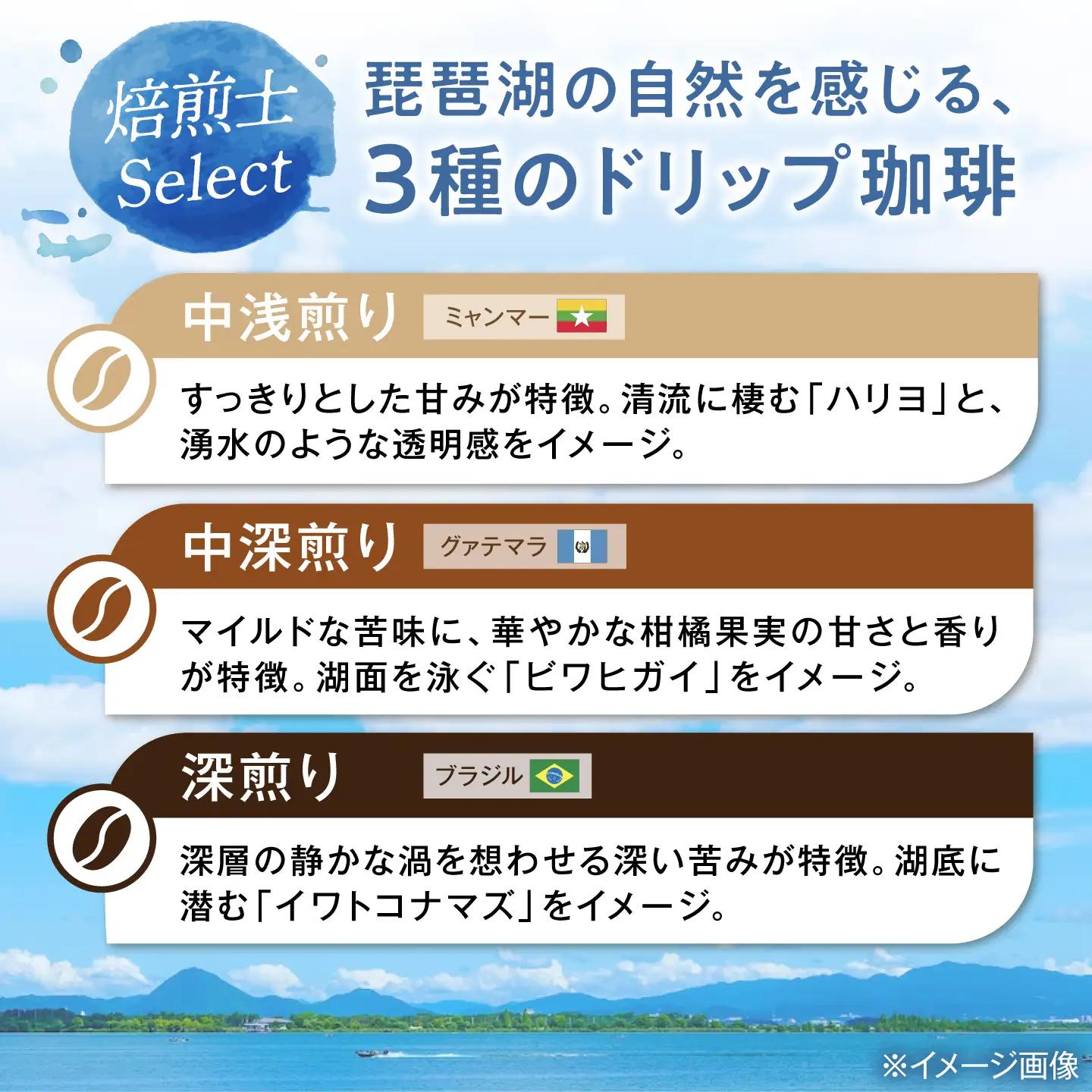 ドリップコーヒー 琵琶湖いきもの珈琲 5セット[AQDM009]ドリップコーヒー