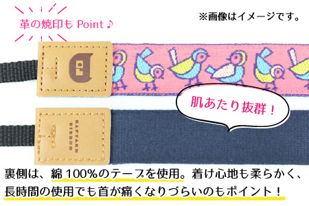 「オリボンカメラストラップ」 ことりリボン（ブルー）【A-3308_05】