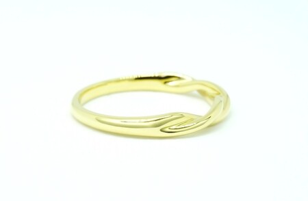 K18YG ツイストデザイン地金リング R4109-Y